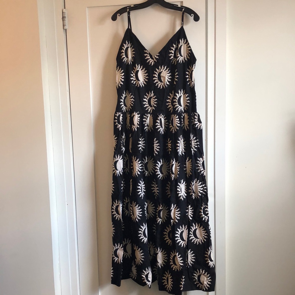 Farm Rio Maxi Black Dress Size Medium NWT